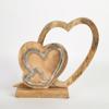 ESTHETI home Epitrapezio Diakosmitiko Kardies se Xulini Basi Fusiko me Metallo Asimi 18x5x19cm 752-28560
